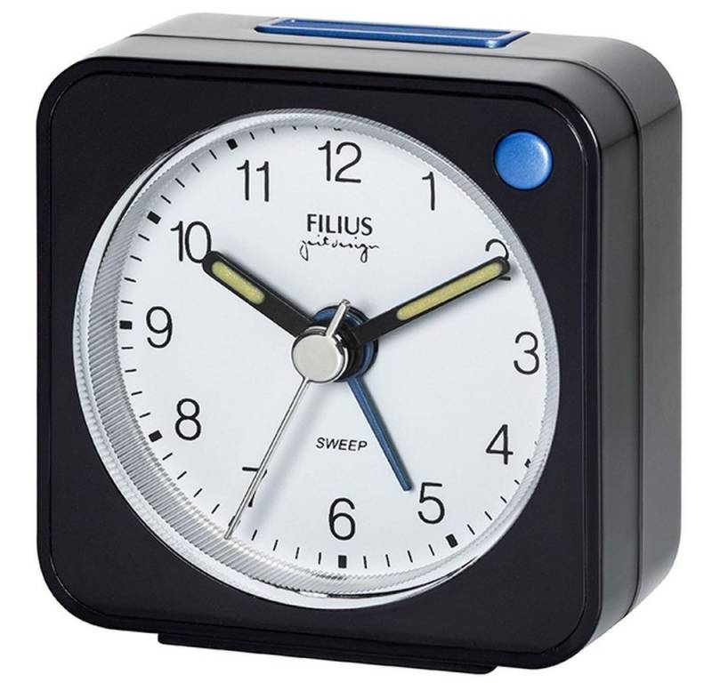 FILIUS zeitdesign Wecker FILIUS Quarz Wecker 0524-17 schwarz Snooze Licht schleichende Sekunde von FILIUS zeitdesign
