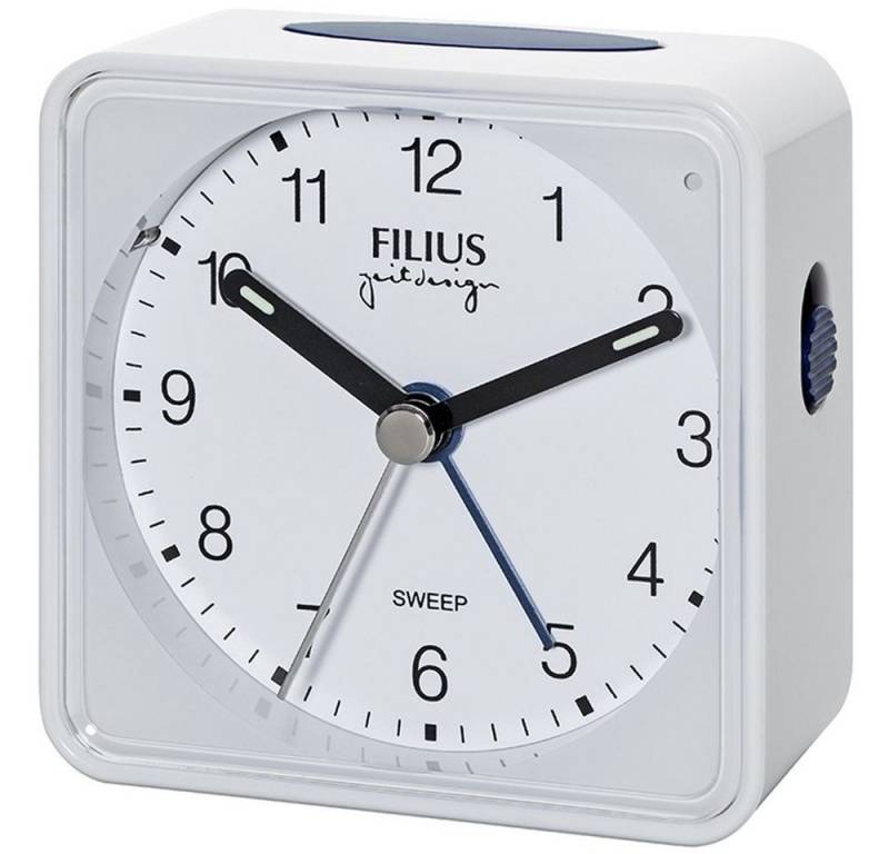 FILIUS zeitdesign Wecker FILIUS Quarz Wecker 0526-0 weiß Snooze Licht schleichende Sekunde von FILIUS zeitdesign