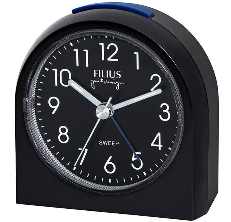 FILIUS zeitdesign Wecker FILIUS Quarz Wecker 0527-7 schwarz Snooze Licht schleichende Sekunde von FILIUS zeitdesign