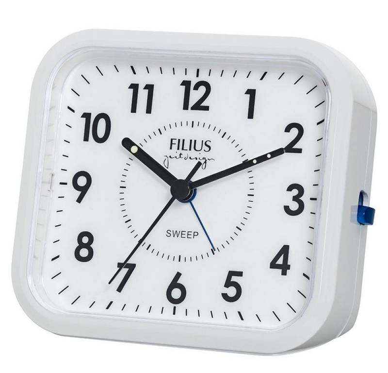 FILIUS zeitdesign Wecker FILIUS Quarz Wecker 0529-0 weiß Snooze Licht schleichende Sekunde von FILIUS zeitdesign