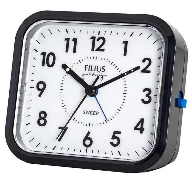 FILIUS zeitdesign Wecker FILIUS Quarz Wecker 0529-17 schwarz Snooze Licht schleichende Sekunde von FILIUS zeitdesign