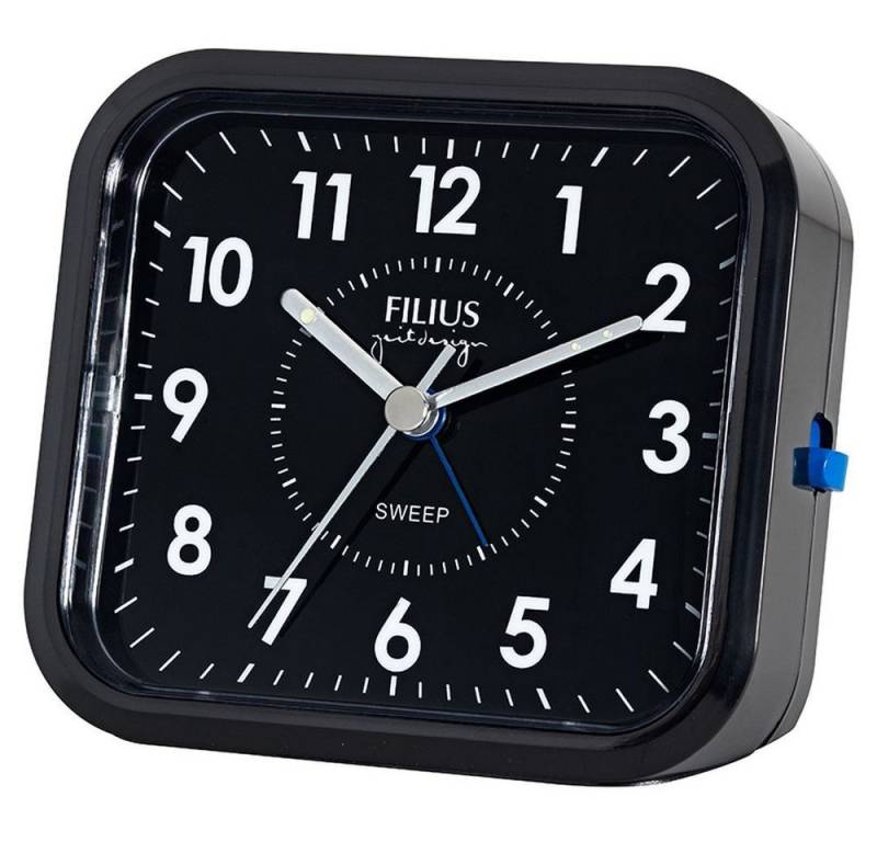 FILIUS zeitdesign Wecker FILIUS Quarz Wecker 0529-7 schwarz Snooze Licht schleichende Sekunde von FILIUS zeitdesign