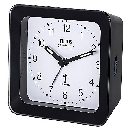 Filius 0522-17 Funk-Wecker mit Blauer Beleuchtung 10 x 10 cm von FILIUS zeitdesign