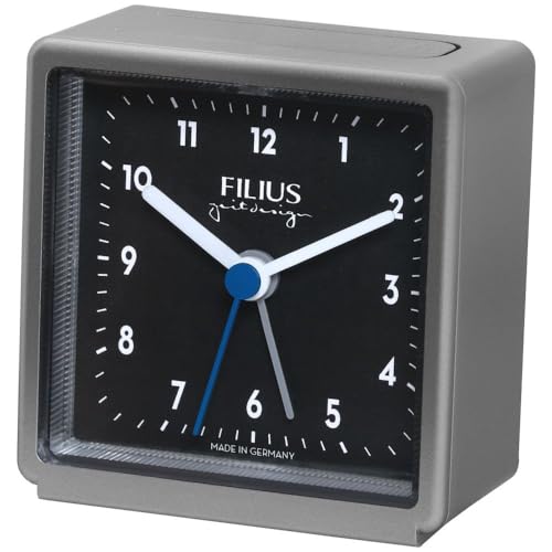 Filius 0540-14 Quarz-Wecker Kleinformat 6,5 x 6,5 cm Grau von FILIUS zeitdesign