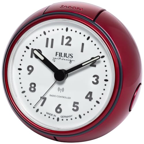 Filius 0544-1 Funkwecker Rot-Metallic von FILIUS zeitdesign