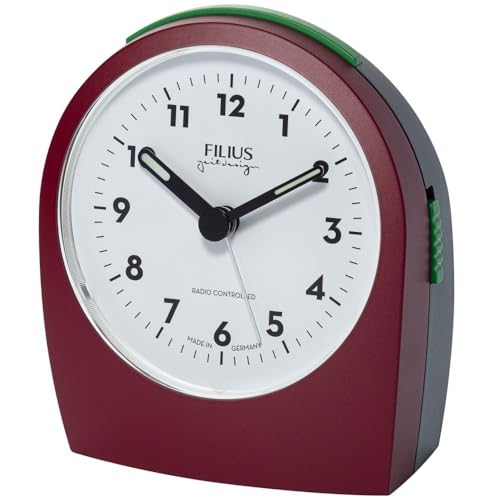 Filius 0545-1 Funkwecker Weinrot-Graphit von FILIUS zeitdesign