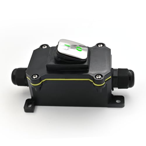FILN 1PCS Multifunktions-Anschlusskasten mit Edelstahlschalter, für verschiedene Schiff- und Fahrzeugelektrische Systeme, Elektrokasten, Display-Schalter, langlebige Kunststoffkasten, grün 110-220V von FILN