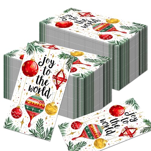 40 Weihnachten Servietten,Merry Christmas Servietten,Weihnachtsservietten,Weihnachtliche Tischdekoration,Christmas Napkins Papierservietten,Weihnachtliche Tischdeko 11x20cm (Weihnachtskugeln) von FILOEEX