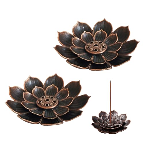 FILOEEX Räucherstäbchen Halter,2 Stück Räucherstäbchen Halter Lotus,Räucherstäbchenhalter,Weihrauchhalter,Incense Holder für Home Office Decor Yoga Meditation (Mix B) von FILOEEX