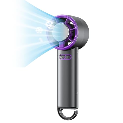 FILOEEX Tragbarer Handventilator, verstellbarer Turbo-Mini-Ventilator, wiederaufladbarer USB-Hand-Turbo-Lüfter mit Eiskühler, 12 Stunden Laufzeit, tragbarer Handventilator für Damen und Herren, Reisen FILOEEX Tragbarer Handventilator, verstellbarer Turbo-Mini-Ventilator, wiederaufladbarer USB-Hand-Turbo-Lüfter mit Eiskühler, 12 Stunden Laufzeit, tragbarer Handventilator für Damen und Herren, Reisen von FILOEEX