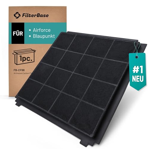 FilterBase® Aktivkohlefilter 1 Stück passend für Airforce AFFCA329, AIRFCHHDV1und Blaupunkt 5Z9110X1 - Filter Dunstabzugshaube von FILTERBASE