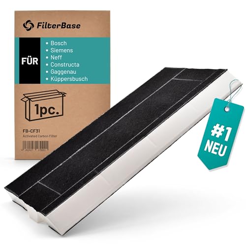 FilterBase® Aktivkohlefilter für BOSCH 434229 DHZ4505 DHZ4506 | SIEMENS LZ45501 LZ45500 | NEFF Z5144X1 Z5144X5 | CONSTRUCTA CZ5144X5 | Balay 00434229 3BT769X | Gaggenau Küppersbusch KF280001 KF280002 von FILTERBASE