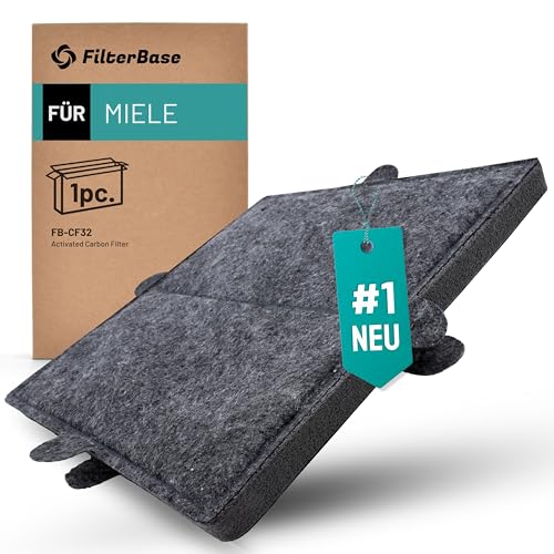 FilterBase® Aktivkohlefilter passend für Miele DKF12-1 oder 6228731-1 Filter für Dunstabzugshauben DA269-4 / DA279-4 / DA390 / DA420 / 28996265D von FILTERBASE