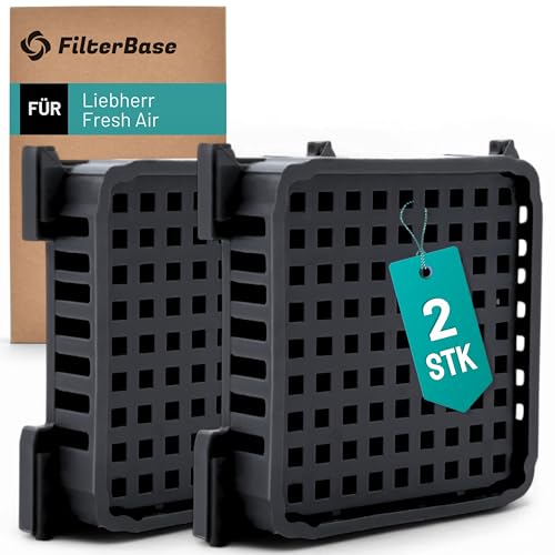 FilterBase® Fresh Air Filter für Liebherr Kühlschrank | 2 Stück | Aktivkohlefilter kompatibel mit 9096989 9882460 988246000 und 7440021-00 von FILTERBASE