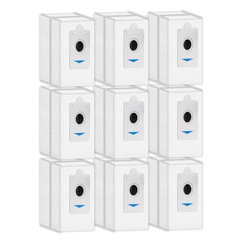 (9 Stück) T30S PRO Ersatz staubbeutel für ECOVACS DEEBOT T30S PRO/ T30S/ X5 Omni/ X5 Pro Omni/ X2/ X2 Omni, Aktivkohlefilterschicht, Einwegbeutel, Staubsaugerbeutel (NICHT FÜR T30S COMBO) von FILTERIST