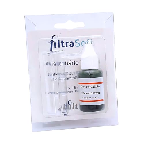 ALFILTRA FiltraSoft Wasserhärte-Testset für präzise Messung in °dH – Titrationsprinzip – 15 ml Flüssigkeit – Trinkwasser, Leitungswasser, Quellwasser, Brunnen – genauer als Teststreifen ALFILTRA FiltraSoft Wasserhärte-Testset für präzise Messung in °dH – Titrationsprinzip – 15 ml Flüssigkeit – Trinkwasser, Leitungswasser, Quellwasser, Brunnen – genauer als Teststreifen von FILTRASOFT