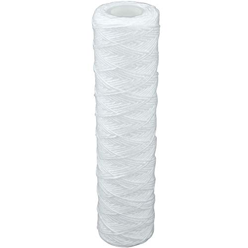 Faser-Filter Wasserfilter für 10 Zoll Filtergehäuse gewickelte Filtereinsatz 20µ Filterfeinheit für Vorfilter Hochdruckreiniger Pool- Gartenpumpen Hauswasserwerke (1) von FILTROTECH