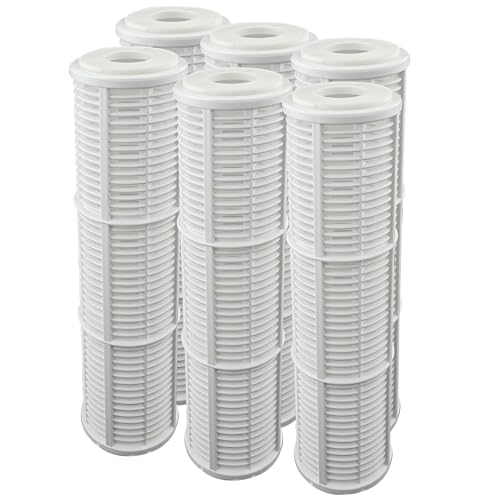 FILTROTECH Filtereinsatz für Vorfilter Gartenpumpe waschbare Ersatzkartusche 10 Zoll Sandfilter für Hauswasserwerke (6er Pack) von FILTROTECH