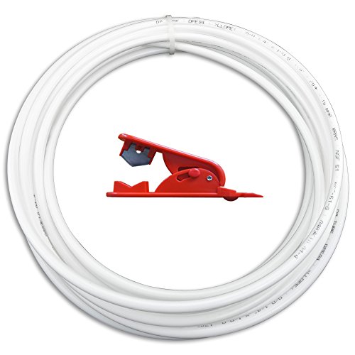 S-15/C. Kühlschrankschlauch für Kühlschrank Wasserfilter, Umkehrosmoseanlagen, Aquarium Waserschlauch 6,35mm (1/4") Schlauch 15m.+ Schlauchschneider. von FILTROTECH