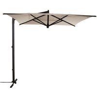 FIM - Premium Ampelschirm Rio Sonnenschirm mit Ständer Beige 256x256x276 cm von FIM