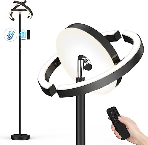 FIMEI Stehlampe, Stufenlos dimmbar & 3000K - 6000K Farbtemperaturen, Fernbedienung/Touch Unabhängige Steuerung, Augenschonend, Uplighter Stehlampe für Wohnzimmer von FIMEI
