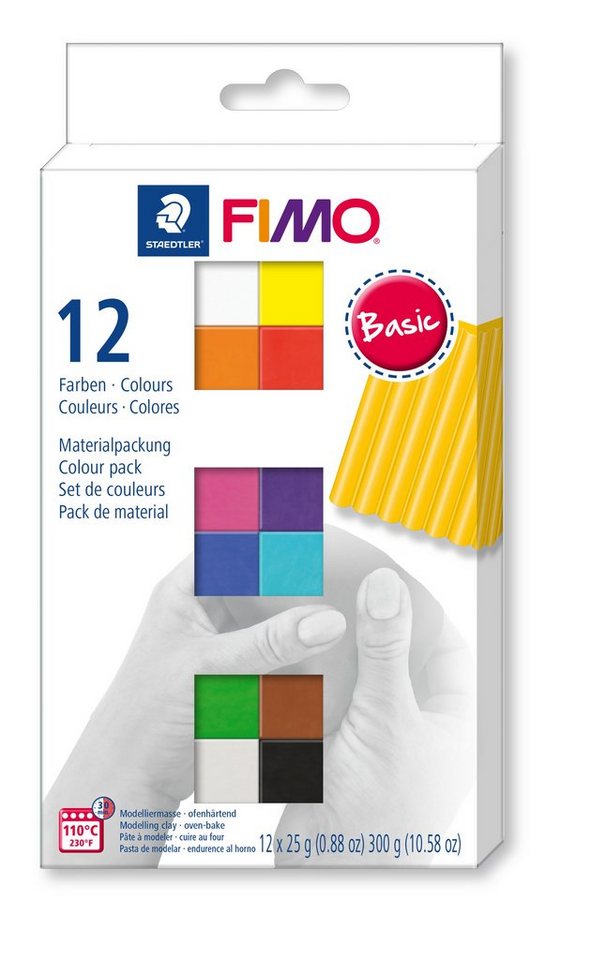 FIMO Modelliermasse Basic, 12 Halbblöcke FIMO Modelliermasse Basic, 12 Halbblöcke von FIMO