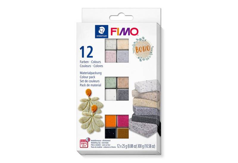 FIMO Modelliermasse Fimo Effect/ Fimo Soft 12 Farben Materialpackung (12-tlg), 12x25g, verschiedene Farben von FIMO