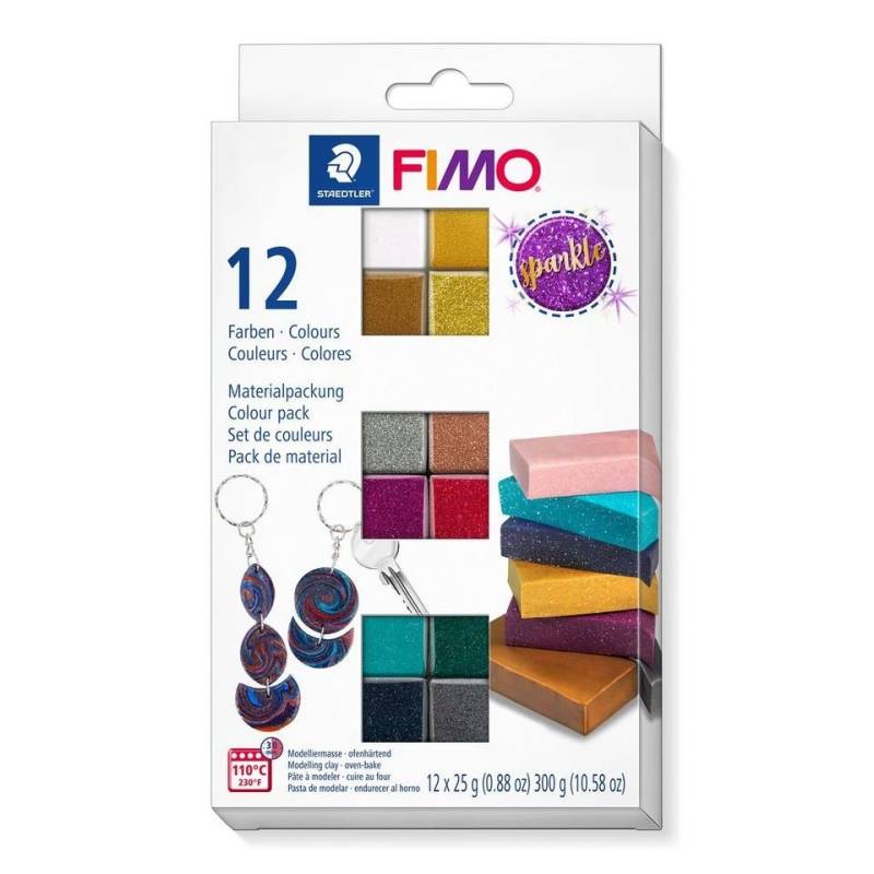 FIMO Modelliermasse Fimo Effect Sparkle, 12x25g (12-tlg) von FIMO