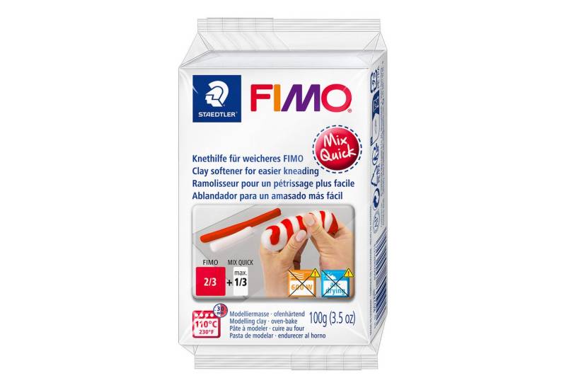 FIMO Modelliermasse Mix Quick Knethilfe, 100 g Block von FIMO