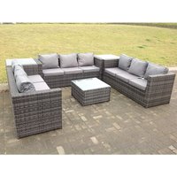 Polyrattan Gartenmöbel Set 9 -Sitzer Gartenlounge Sofa Set Balkonmöbel Terrassenmöbel mit Gartensofa Couchtisch Dunkelgrau Gemischt - Fimous Polyrattan Gartenmöbel Set 9 -Sitzer Gartenlounge Sofa Set Balkonmöbel Terrassenmöbel mit Gartensofa Couchtisch Dunkelgrau Gemischt - Fimous von FIMOUS