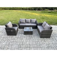 Rattan-Gartenmöbel 4 Stück Terrassenset mit Tisch und Sofa Quadratischer Couchtisch Liegestühle Loveseat sofa - Fimous Rattan-Gartenmöbel 4 Stück Terrassenset mit Tisch und Sofa Quadratischer Couchtisch Liegestühle Loveseat sofa - Fimous von FIMOUS