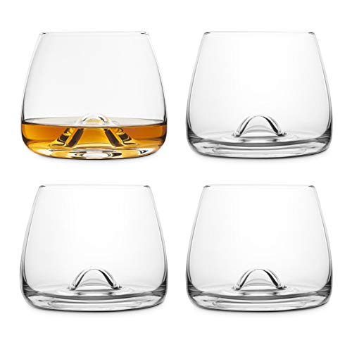 FINAL TOUCH 4 Whiskey Gläser Whiskeygläser Kristallglas Hergestellt mit DuraSHIELD Titanium verstärkt für erhöhte Haltbarkeit Hoch 9 cm 300ml - Packung mit 4 Stück von Final Touch