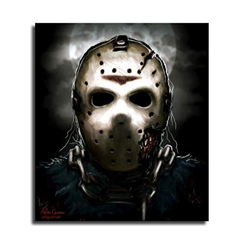 FINDEMO Jason Voorhees Wanddekoration für Schlafzimmer Wohnzimmer Ölgemälde Leinwanddrucke -141 (ungerahmt, 30,5 x 30,5 cm) von Homry