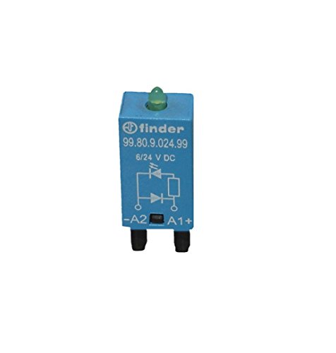 Finder 99.80.9.024.99 Steckmodul mit grüner LED Diode 6-24 V DC von FINDER