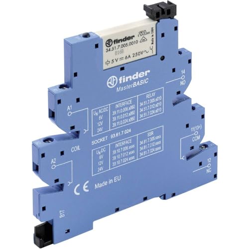 Finder Masterbasic 391100120060 Elektromechanisches Koppelrelais, AgNi, Schraubklemmen von Finder