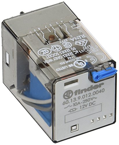 Finder Serie 60 – RELE 3 Kontakte Agni + AU 12 VDC Taster LED + Diode + Indikator von FINDER