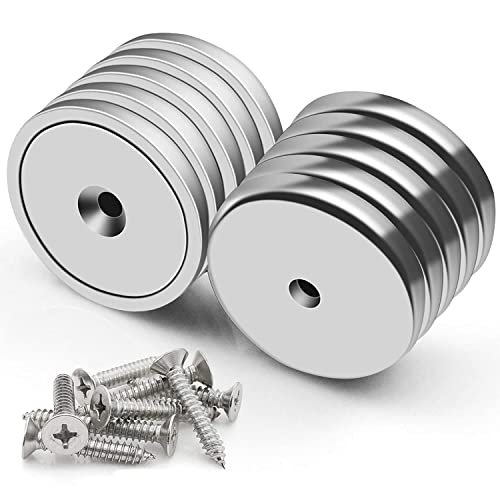 FINDMAG 10 Stück 32 mm x 5 mm Magnete Stark, Neodym Magnet, Neodym Magnete Extra Stark, Magneten, Magnethalter, Büro-Magnete, Starker Magnet für Mehrzwecknutzung, Senkkopf-Topfmagnet mit 10 Schrauben FINDMAG 10 Stück 32 mm x 5 mm Magnete Stark, Neodym Magnet, Neodym Magnete Extra Stark, Magneten, Magnethalter, Büro-Magnete, Starker Magnet für Mehrzwecknutzung, Senkkopf-Topfmagnet mit 10 Schrauben von FINDMAG
