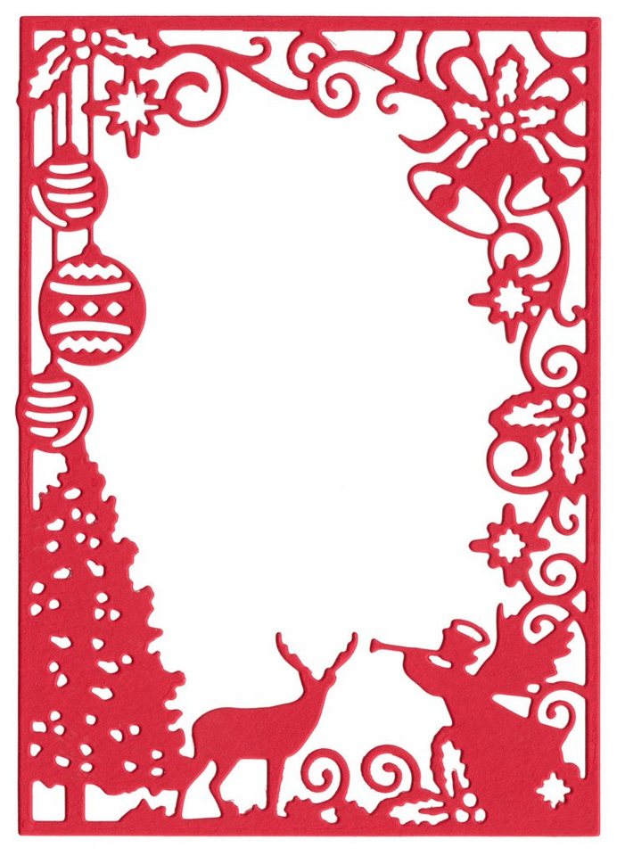 FINDit Motivschablone Stanzschablone Weihnachtsszenerie, 13,5 cm hoch FINDit Motivschablone Stanzschablone Weihnachtsszenerie, 13,5 cm hoch von FINDit