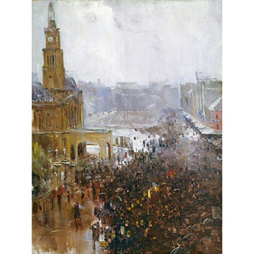 FINE ART PRINTS Arthur Streeton Kunstdruck auf Leinwand, Motiv: Feuerwehrmann von FINE ART PRINTS