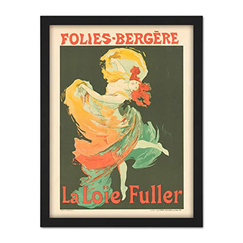 Fine Art Prints Cheret Folies-Bergere Loie Fuller Tänzerin, gerahmt, Kunstdruck, 45,7 x 61 cm von Fine Art Prints