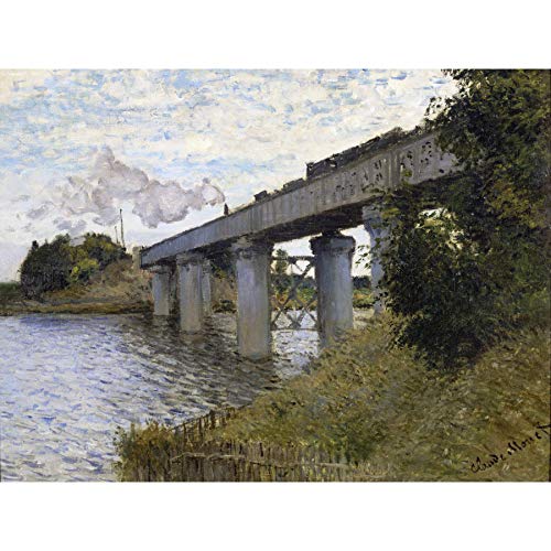 FINE ART PRINTS Claude Monet The Railroad Bridge in Argenteuil, extra großer Kunstdruck von FINE ART PRINTS