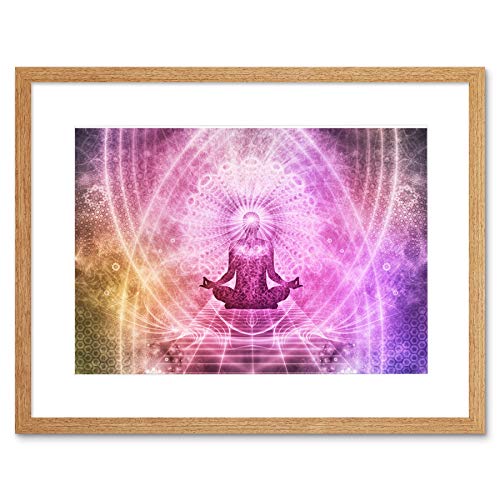 Fine Art Prints Kunstdruck Buddhismus Yoga Pose Psychedelic gerahmt von Fine Art Prints