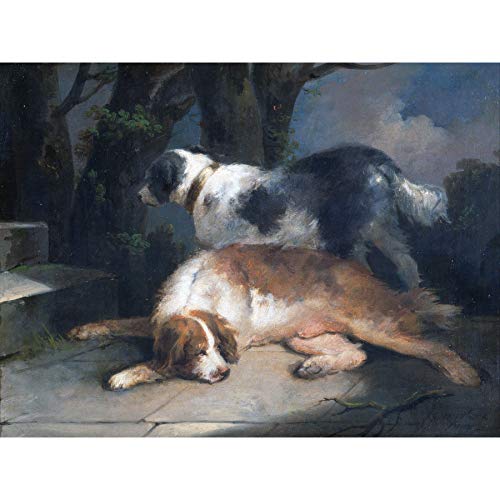 FINE ART PRINTS Leinwandbild, Motiv: Morland Setters Hunde, extra groß von FINE ART PRINTS