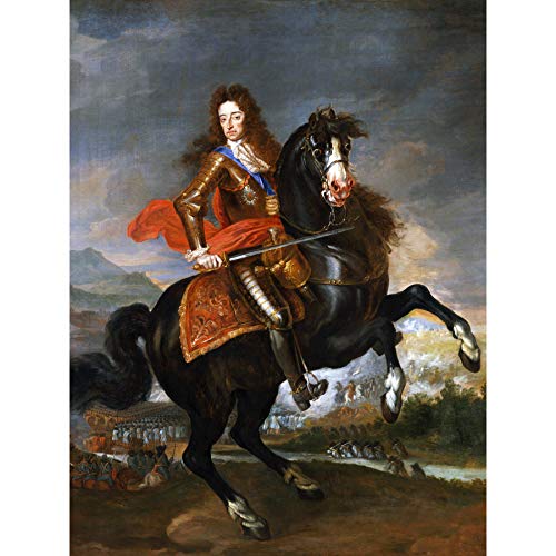 FINE ART PRINTS Porträt King William III England Malerei Royal Historic Extra großes Wandbild auf Leinwand von FINE ART PRINTS