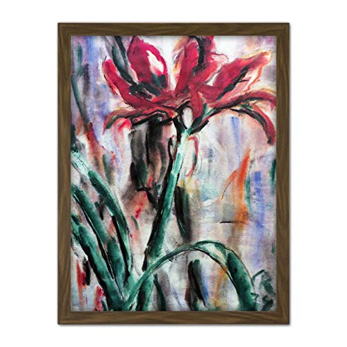 FINE ART PRINTS Rohlfs Amaryllis Flower Painting Großer gerahmter Kunstdruck Poster Wanddekoration 45,7 x 61 cm von FINE ART PRINTS