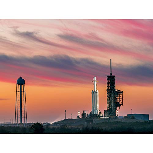 FINE ART PRINTS Space X Falcon Heavy Demo Mission Launch Pad Leinwanddruck, groß, XL von FINE ART PRINTS