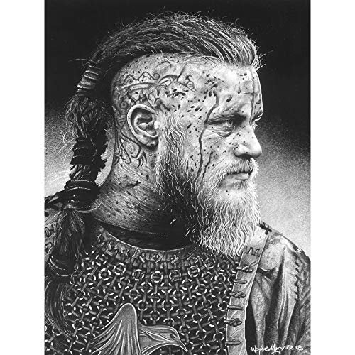 Fine Art Prints Ragnar Vikings Warrior Wayne Maguire, XL Wandbild von Fine Art Prints