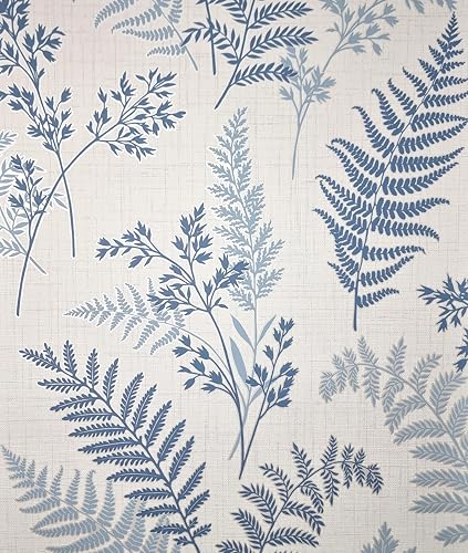 Fine Decor FD43767 Fern Luxury strukturierte Vinyltapete, blau Fine Decor FD43767 Fern Luxury strukturierte Vinyltapete, blau von FINE DECOR
