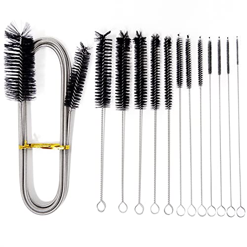 FINEASY 13 Stück Pfeifenreiniger Reinigungsbürste 200cm Heizkörperbürste Schlauchbürste,Aquarium Reinigung Rohrreiniger Bürste,Nylon Pinsel Set für Flaschen und Küche,Reinigen Teekanne und Strohhalme von FINEASY