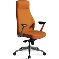 Finebuy - Bürostuhl Kunstleder-Bezug Schreibtischstuhl bis 120 kg, Design Chefsessel höhenverstellbar, Drehstuhl ergonomisch mit Armlehnen & hoher von FINEBUY